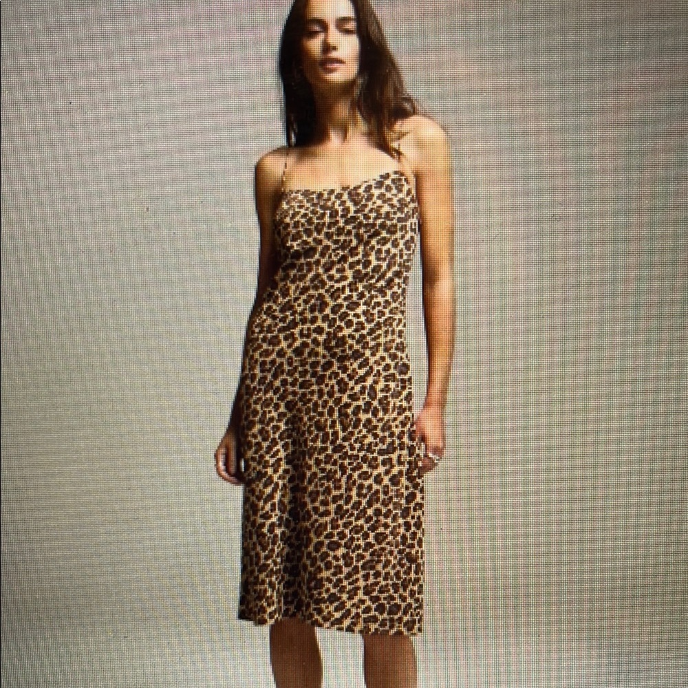 Abercrombie & Fitch Black and Brown Spaghetti Strap Sundress